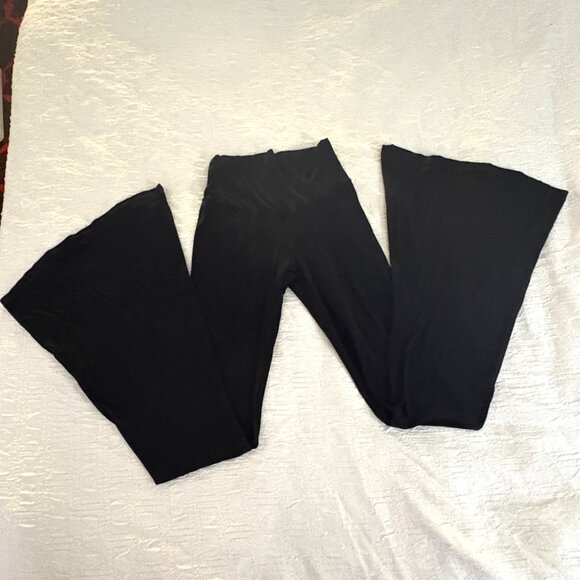 Offline By Aerie Real Me Super Flare High Rise Crossover Leggings Black S - Picture 4 of 12